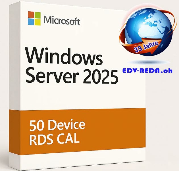 MS Windows Server 2025 RDS 50 DEVISE CAL