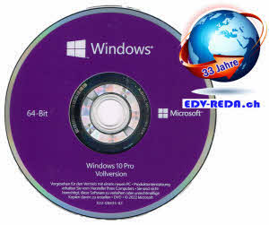 Windows 10 Professional 64 Bit DVD Vollversion
