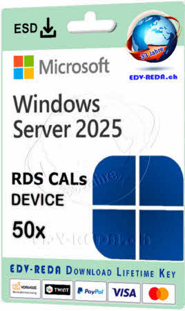 Windows Server 2025 RDS 50 DEVICE Cal ESD